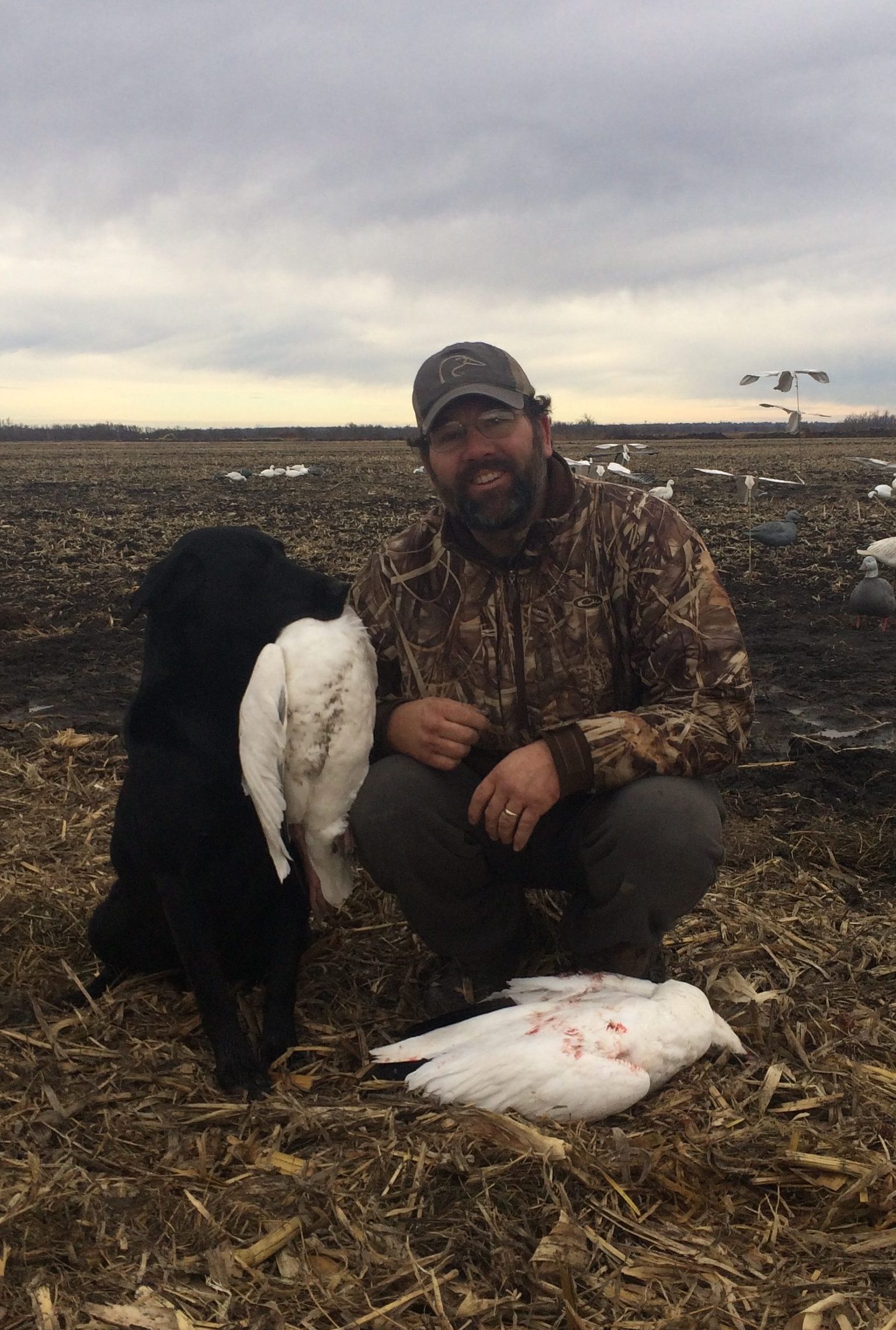 Dan and Max Spring Snow Goose Hunting In Mound City, Missouri